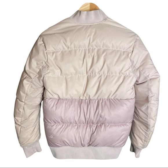 Lululemon Roam Far Wool Bomber Jacket Porcelain Pink - Picture 5 of 15